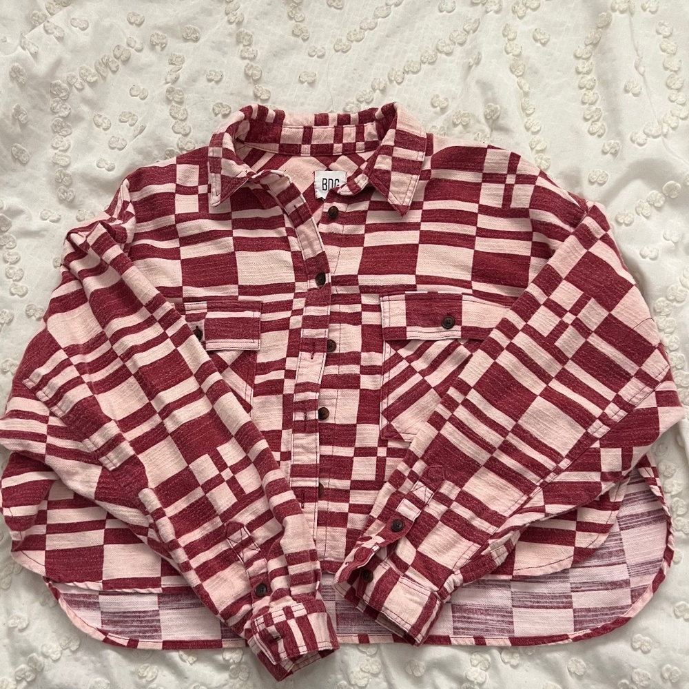 BDG Cropped Flannel Shirt